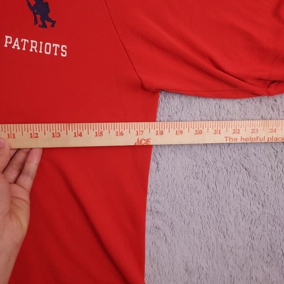 Vintage Champion Polo Shirt Mens Small Patriots Logo Red Golf Nylon Made in USA - Picture 12 of 14